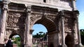 A Tilt Up of the Arch of Septimus Severus In Rome